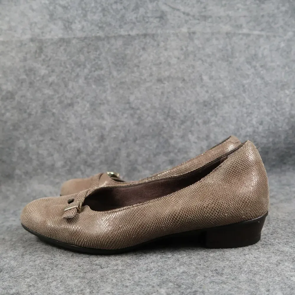 Clarks Shoes Womens 7 Pump Loafer Slip On Block Heel Fashion Career Comfort